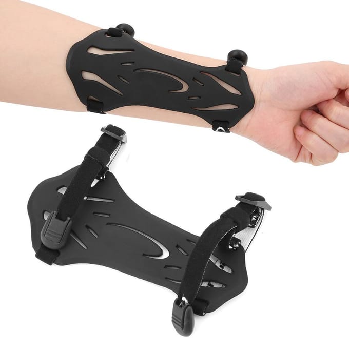 Boogschieten Armbeschermer Recurve Boog Compound Boog Competitie Universele Beschermingsuitrusting Zwart