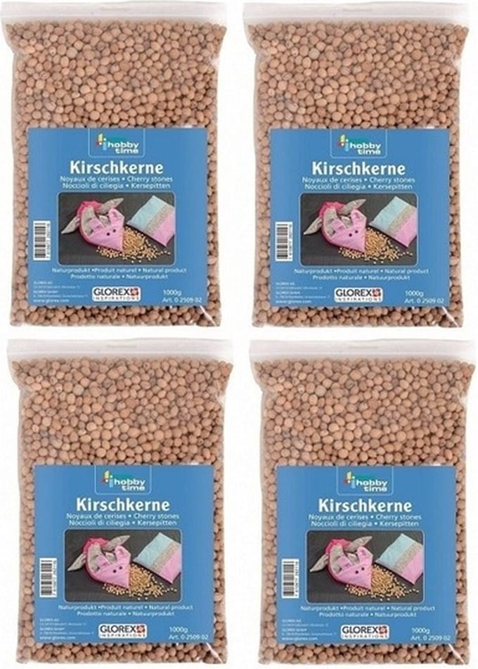 Knutsel/hobby Kersenpitten - 4x - 1 kilo - warmtezak kersenpitten - voor in de magnetron