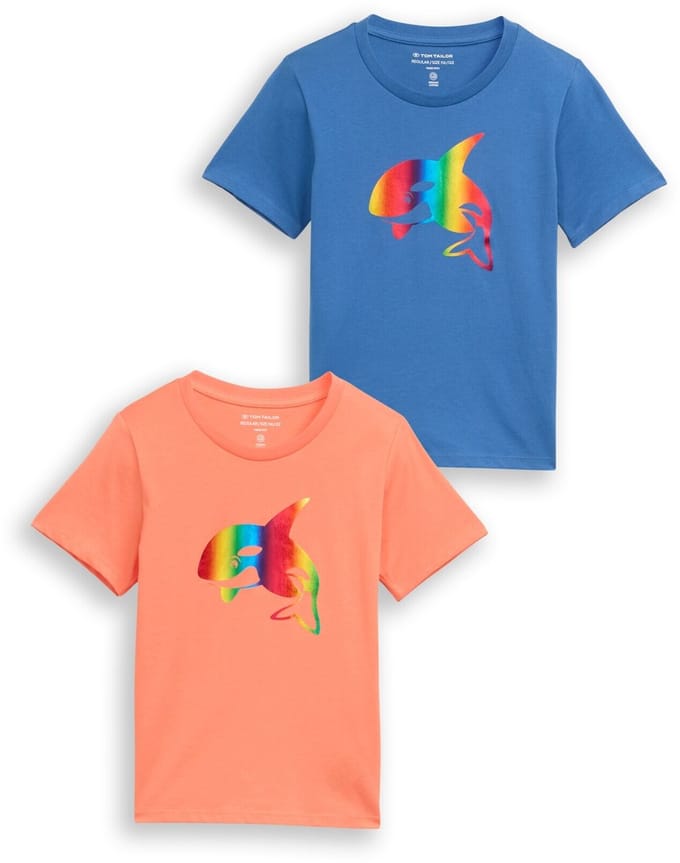 Tom Tailor - T-shirt in 2-pack - Maat 92/98 - Federal Blue