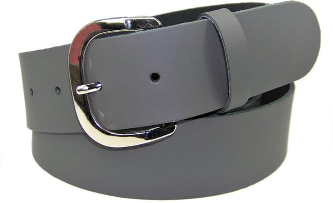 100% leer- 4 cm breed - Damesriem - grijs - taillemaat 80 cm