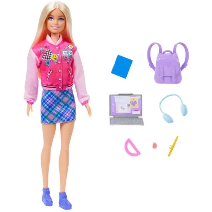 Barbie Schoolpop met schooltas Speelpoppen
