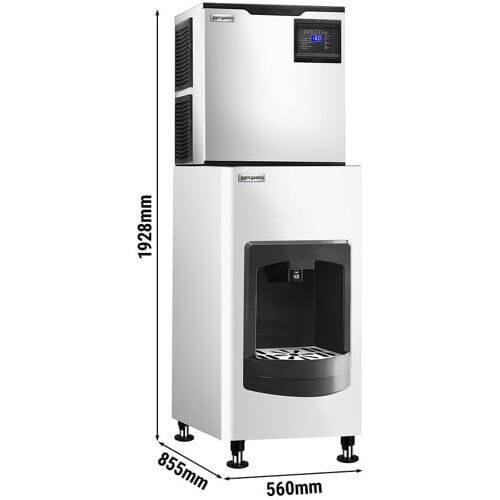 GGM Gastro Eiswürfelbereiter - Würfel - 160 kg/24 h - mit Eiswüfelspender