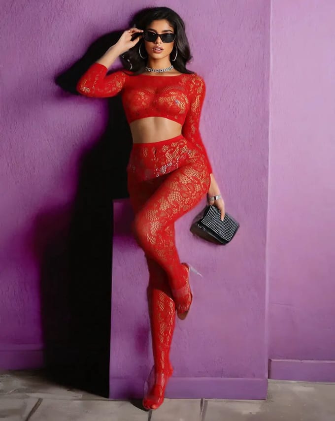 Snapshot - #wildthing - Top met Panty - One Size - Rood