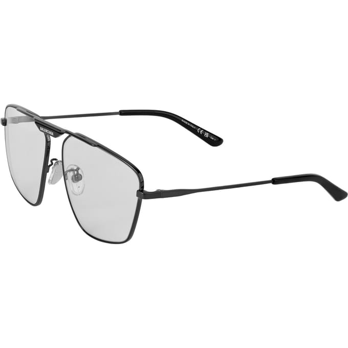 Balenciaga Mode Simple Polyvalent Alliage Forme Irrégulière Lunettes de Soleil Lunettes de Soleil Homme BB0246SA004 Basic Packaging-Eyeglass Case white