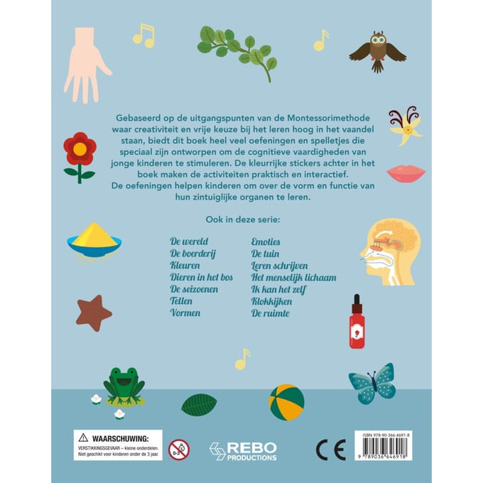 Mijn Leukste Oefenboek De Vijf Zintuigen - Chiara Piroddi