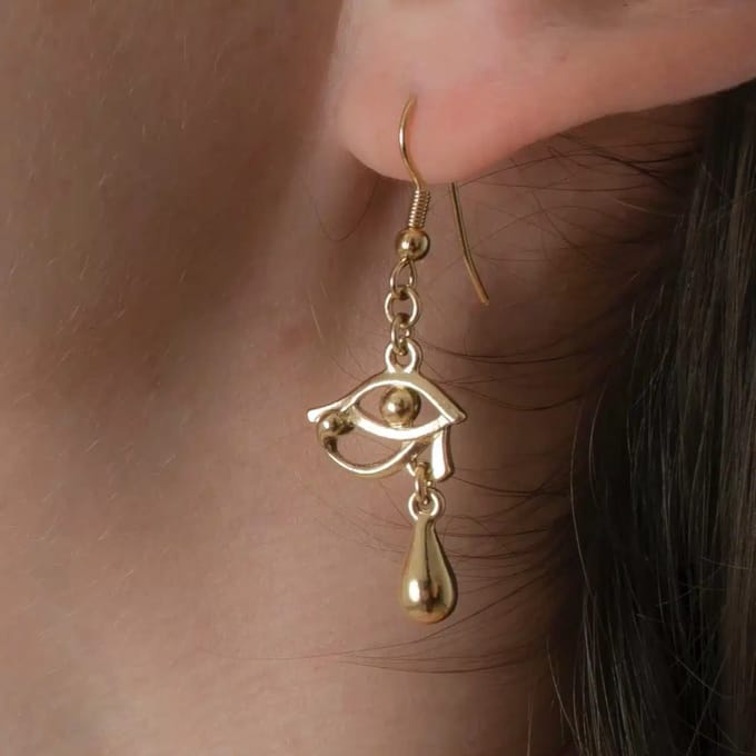 Sylvie Monthulé | Gouden Oorbellen | Eye of Horus