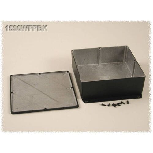 Hammond Electronics 1590WFFBK Universele behuizing 187.5 x 187.5 x 67 Aluminium Zwart 1 stuk(s)