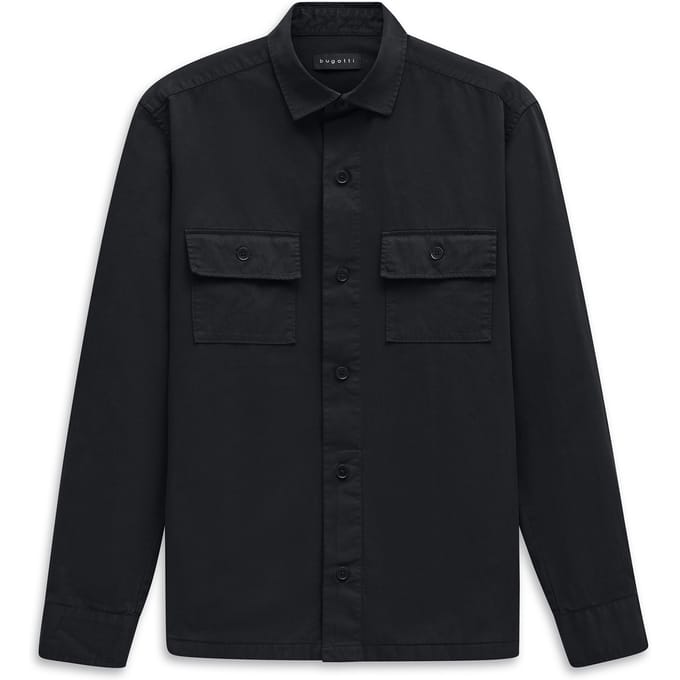 Bugatti Herren Vrijetijdshemd Overshirt Katoen