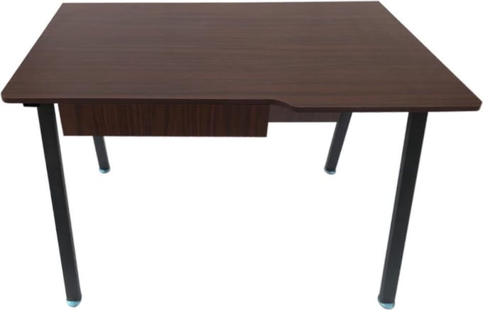 Bureau computer tafel Stoer  - industrieel vintage - zwart metaal bruin hout