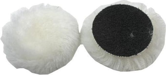 Australisch wollen polijstschijf met klittenband 75 mm pack van 2 schijven