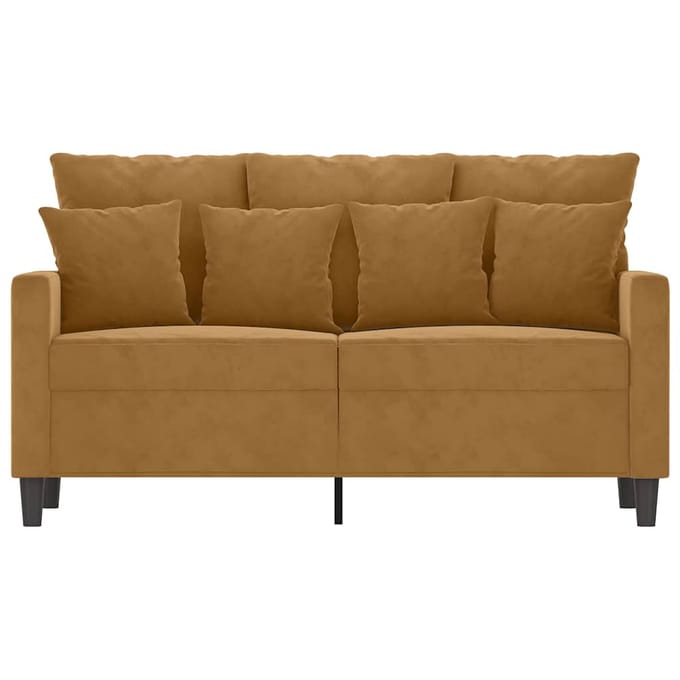 vidaXL - Tweezitsbank - 120 - cm - fluweel - bruin