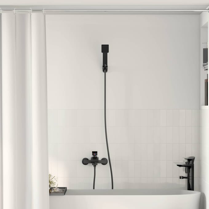 vidaXL - Douchkop - Set - Zwart - G - 1/2 - inches