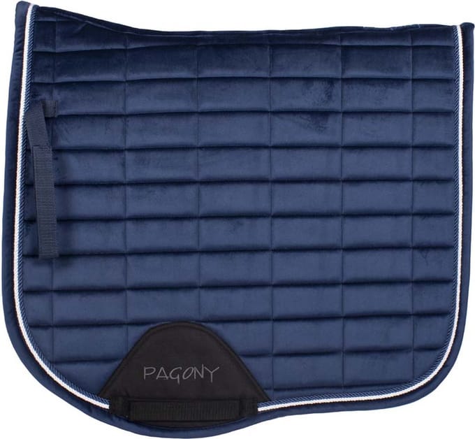 Pagony Work Velours Zadeldek - Maat: Full - Blauw - Polyester