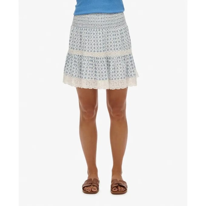 Superdry - Minirok met kant en print - Dames - Rokken