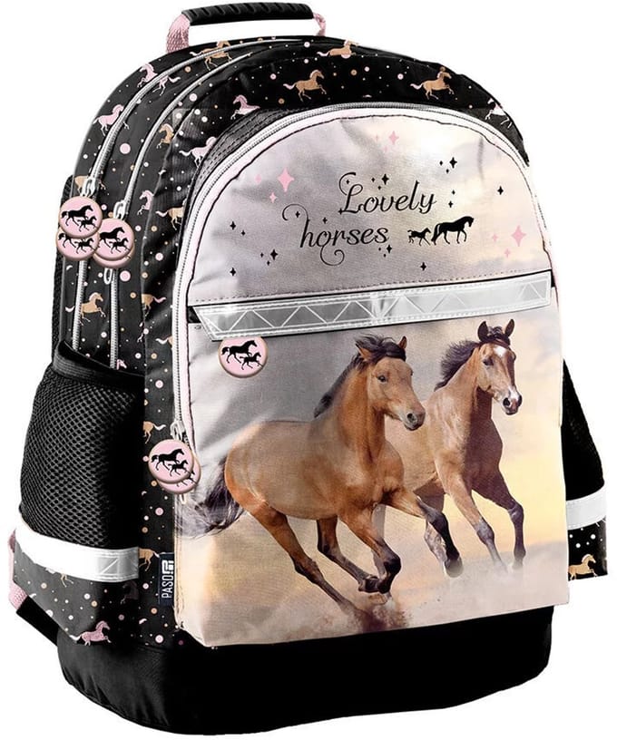 PASO Rugzak Paarden - 41 x 28 x 18 cm - Polyester