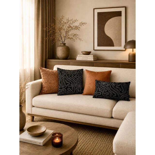 NOVÉE Sierkussen chenille flow | 30 x 50 cm | velvet/polyester