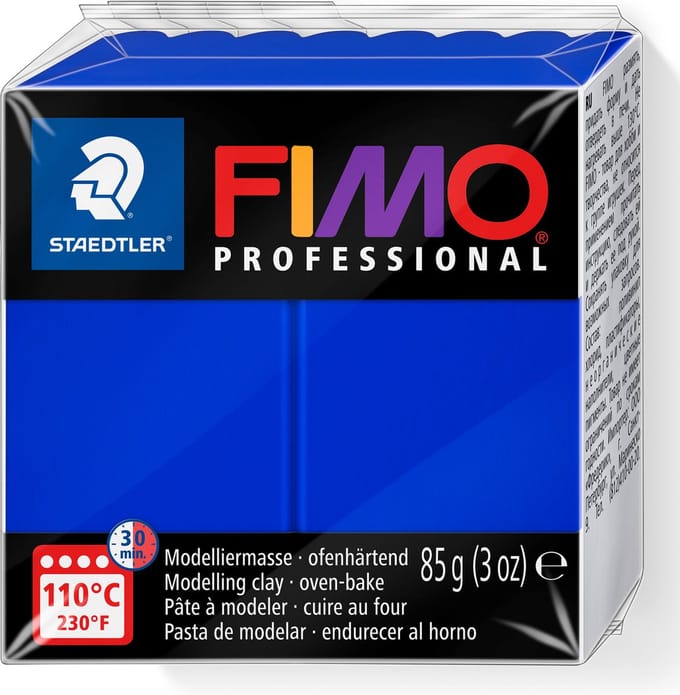 FIMO professional ovenhardende, professionele boetseerklei blok 85 g - ultramarine