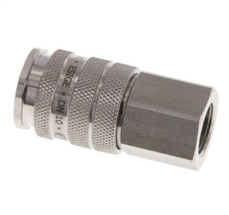 RVS DN 10 Luchtkoppeling Snelkoppeling G 3/8 inch Binnendraad - CLS10-F-S-P-038