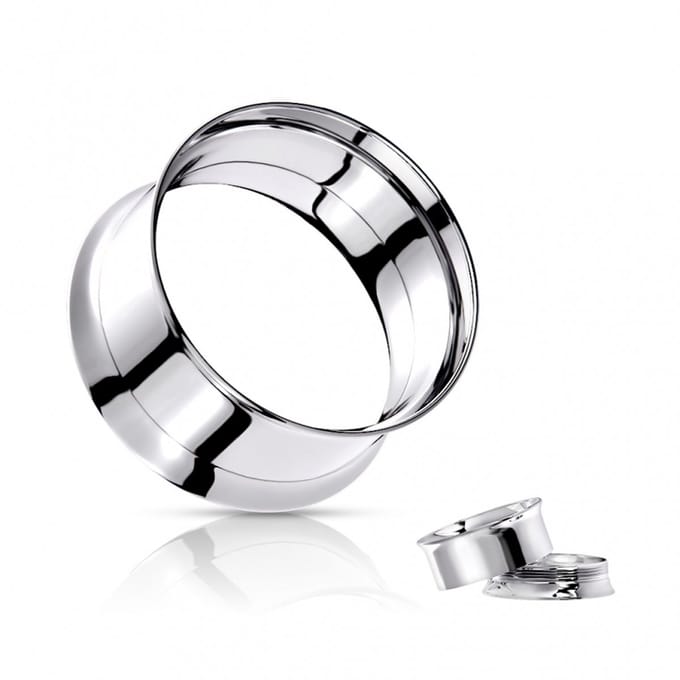 3 mm screw fit basis zilver tunnel - LMPiercings