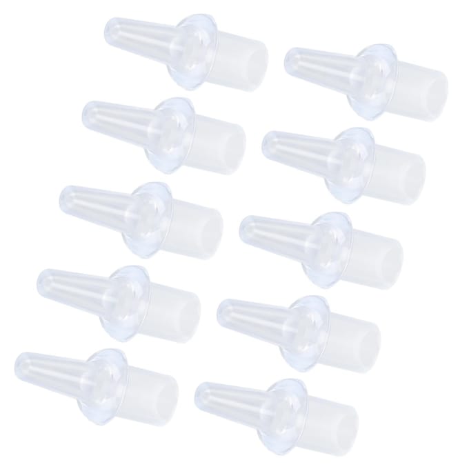10 Stuks Klysma Mondstuk Tips Silicone Wasbaar 8mm Binnendiameter Privé Spoelingen Zacht Klysma white
