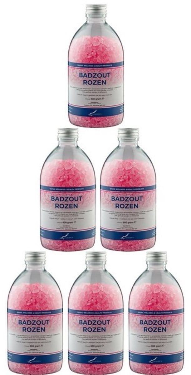 Claudius Badzout Rozen - 600 gram - Fles met aluminium dop - set van 6 stuks