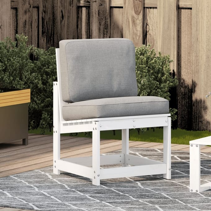 vidaXL - Tuinstoel - 50,5x55x77 - cm - massief - grenenhout - wit