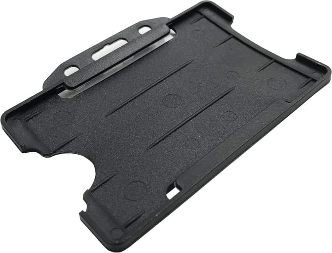 Black Single Sided ID Card Pass Badge Holder (Holders Are Now Biodegradable) Work ID Card Holder