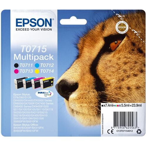 Epson Inktcartridge T071 (C13T07154010) 4-kleuren Multipack