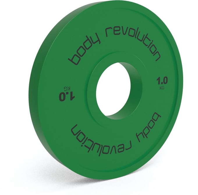 Fractieschijven - groen - 2x1kg - rubbercoating