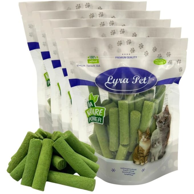 1 kg (5 x 200 g) Lyra Pet® gevriesdroogde kattengras sticks