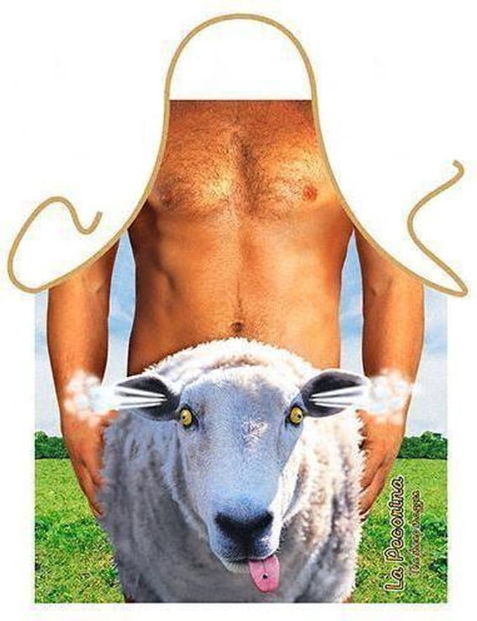 Benza Schort Schapen Scheerder - Sexy/Leuke/Grappige/Mooie Keukenschort