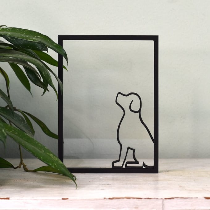 Houten Lijstje - Floating Frames - Trouwe hond