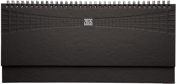 Weekplanner Bureau 2026 - Grote Tafelkalender Januari t/m December, Spiraal, Zwart
