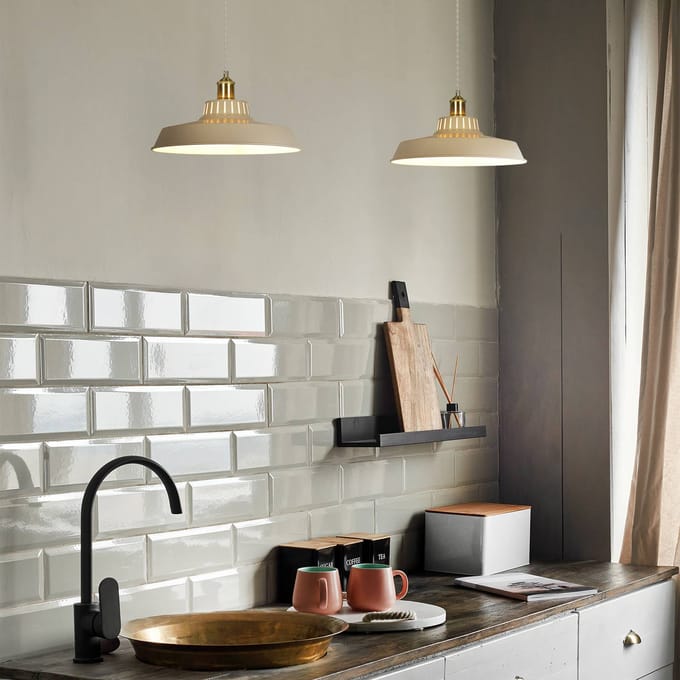 COREP Hanglamp Thelma, ivoorkleurig, Ø 38 cm, metaal