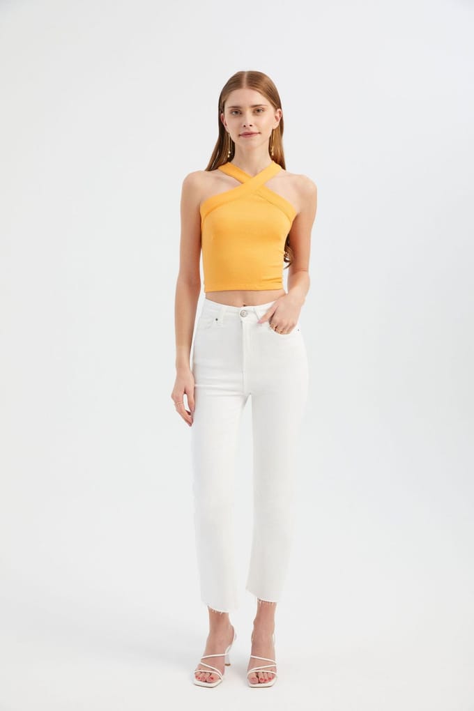 Halternekkruis voor Crop top
