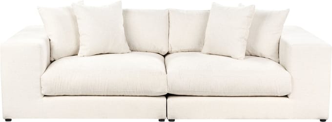 GLORVIKA II - Driezitsbank - Gebroken wit - Polyester