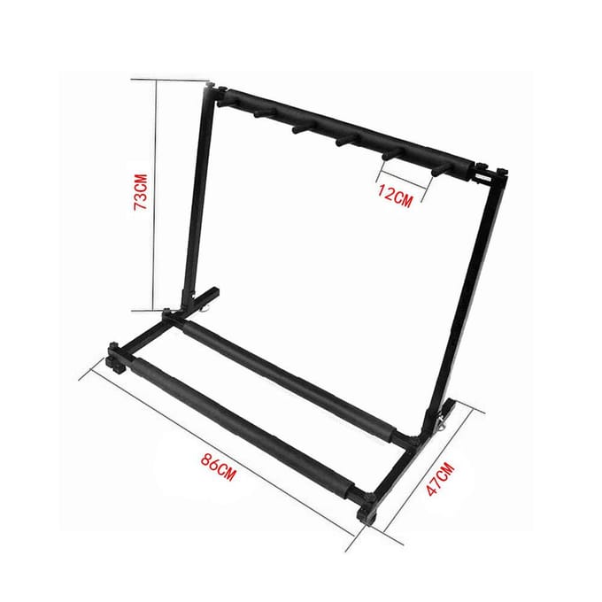 Support multi-guitare 5 supports, présentoir universel pliable, Portable noir pour acoustique classique, noir