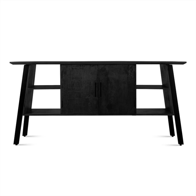 Dressoir Berlin mangohout 175 cm - Zwart