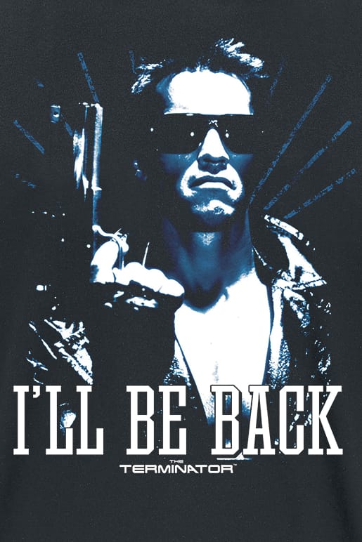 Terminator T-shirt - I'll Be Back - S tot XXL - voor Mannen - zwart