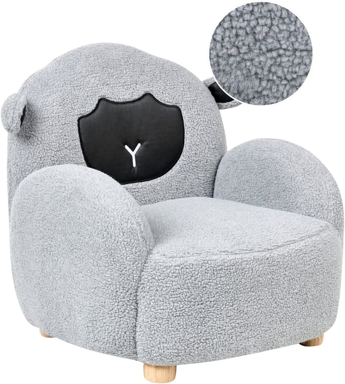 ULA - Kinderfauteuil - Grijs - Bouclé