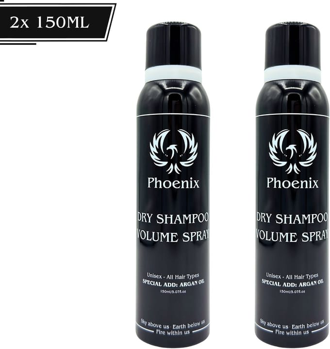 Phoenix Hair Products - Droog Shampoo - 2x 150ML - Alle Haar-types - Volume - Argan Olie - Dry Shampoo