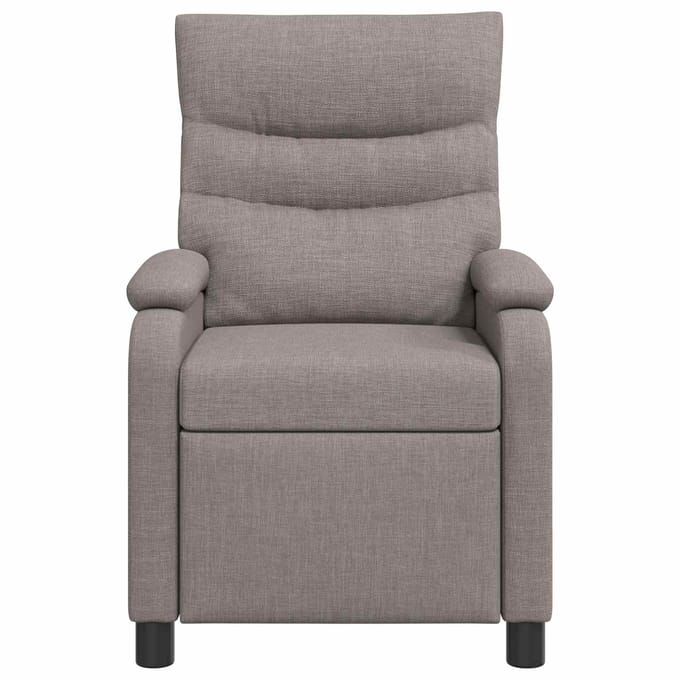 vidaXL - Recliner - Taupe - Stof