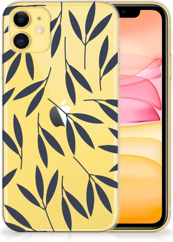 Apple iPhone 11 TPU Case Leaves Blue