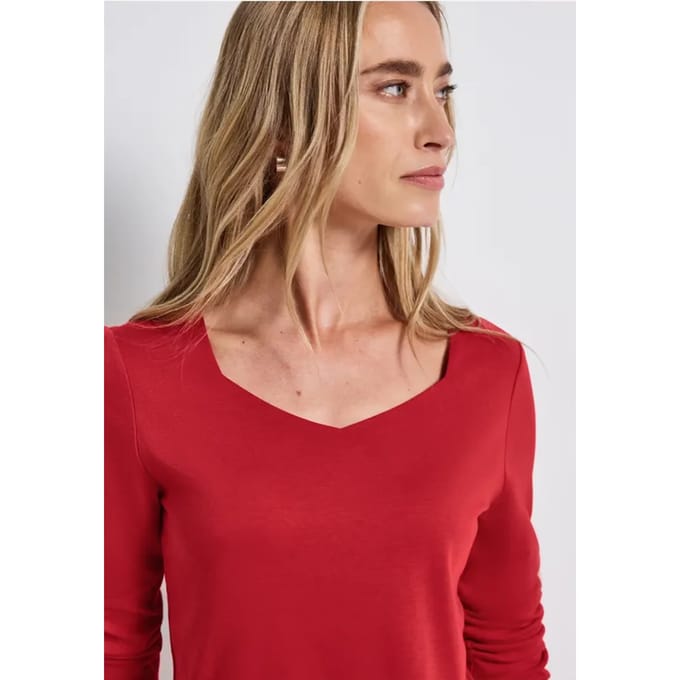 Shirt met carrée halslijn