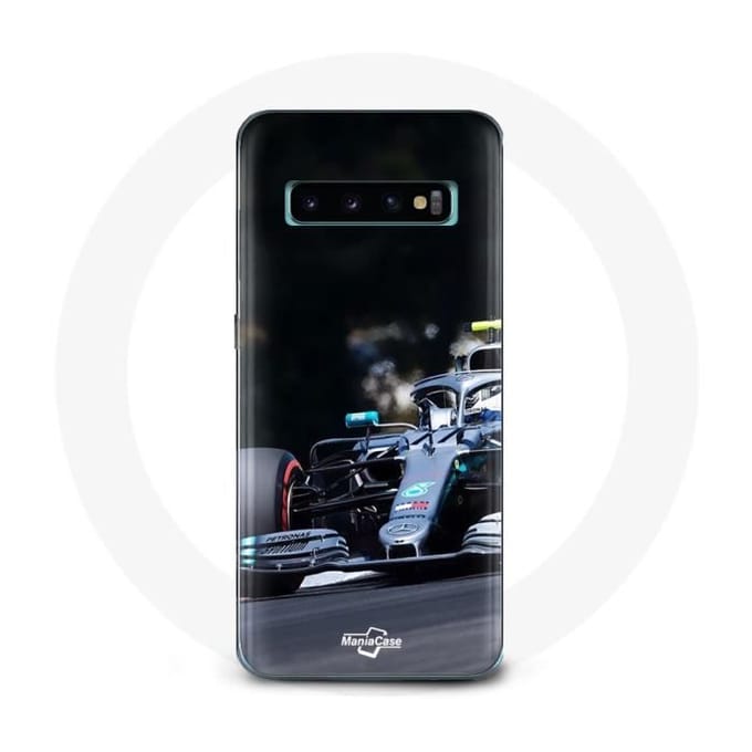 Coque pour Samsung Galaxy S10 plus Formule 1 Valtteri Bottas Pilote automobile F1 Noir