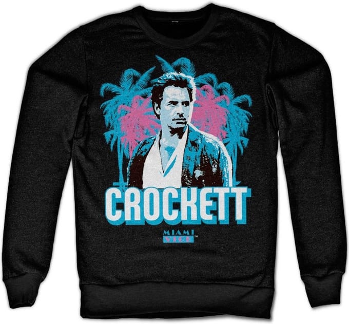 Miami Vice Crockett Palms-sweatshirt, zwart