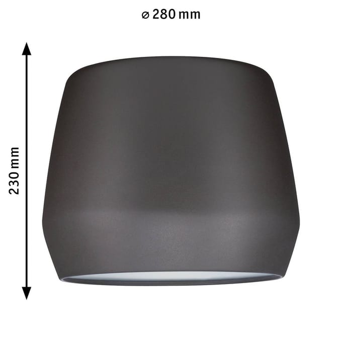 Paulmann Pirm 95440 230V-railsysteemcomponenten Lampenscherm Donkergrijs (mat)