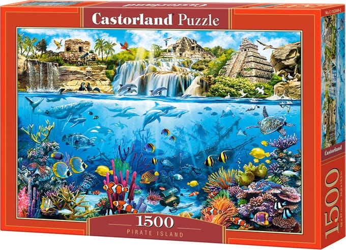 Castorland puzzel Pirate Island - 1500 stukjes legpuzzel.