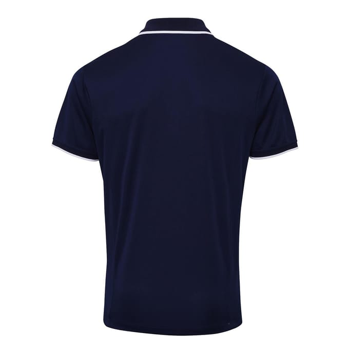 Premier Herencontrast Coolchecker Polo Shirt (Marine / Wit)