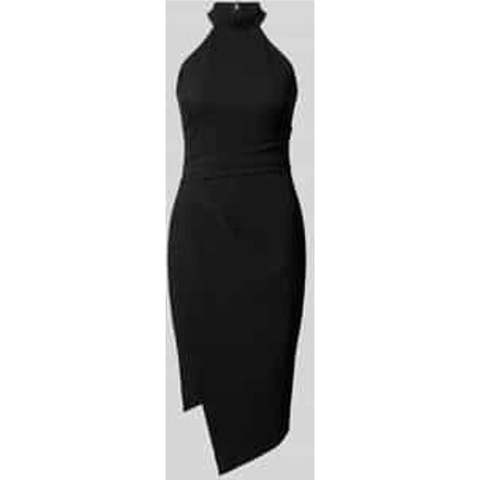 Knielange cocktailjurk met halter